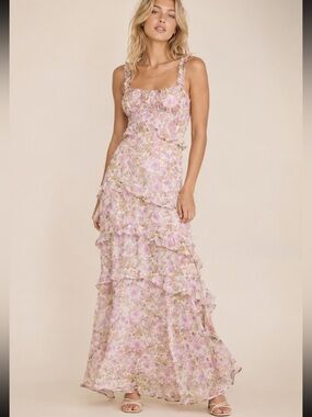 astr the label women's yamila eyelet embroidered sleeveless maxi dress Crepe fit & flare wedding dress with long cape sleeve Ashlee-1 Ready to Ship / Ivory / 4 US (36 EU)